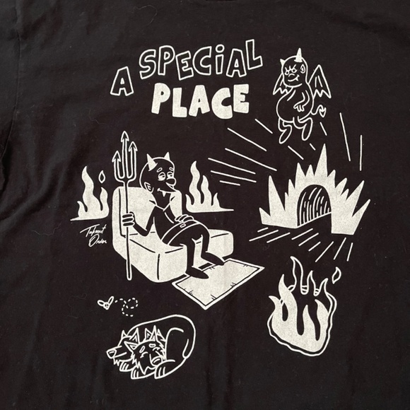 Takeout Order A Special Place Men's Sz Large Graphic Black T-Shirt - Picture 3 of 7